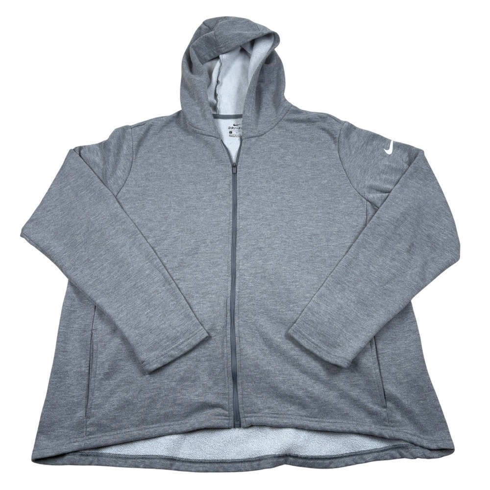 Nike Full Zip Hoodie Womens XL Gray Athleisure Sporty 889249-091